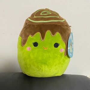 Squishmallows Green and Brown Cinnamon Roll Plush